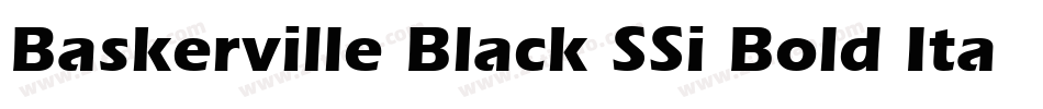 Baskerville Black SSi Bold Italic字体转换